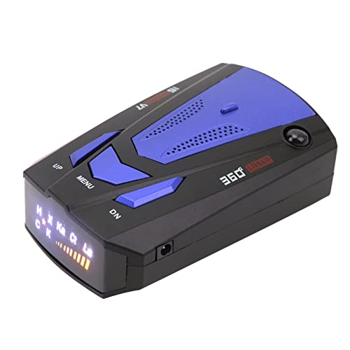 車のレーダー探知機 迅速な応答の敏感な電子犬の探知機360度の検出DC 12V車両用の安定性 性能(青)