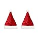 Windy City Novelties Plush Red Velvet Christmas Santa Hat with White Cuffs (2 Pack)