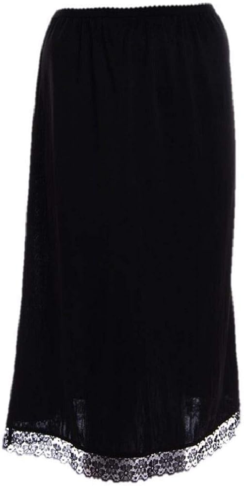 Ladies Polyester Underskirt Waist Half Slip Black Amazon.co.uk