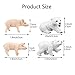 TOYMANY 12PCS Zoo Animal Figurines, High Emulational Detailed Baby Animals Figures, Easter Eggs Education Birthday Gift Christmas Toy Set for Kids Children