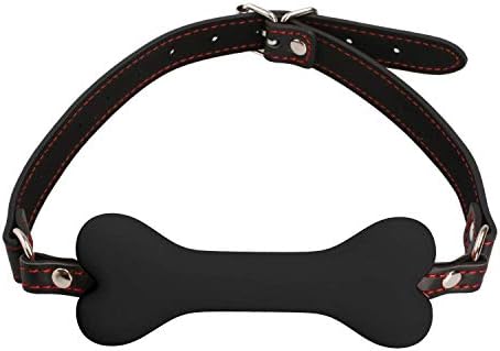 Silicone Mouth Play Ball Breathable Buckle Belt Dog Bone For Men Woman-Black