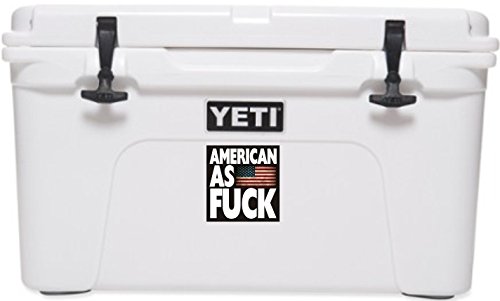 RT883 Proud American as F%CK Vintage US Flag Heavy Vinyl Decal Sticker F Bomb | Use on Yeti Cup Cooler Car Truck Jeep Window Mirror Laptop Ipad Toolbox Locker | 5"x4.75" - Thumbnail 2