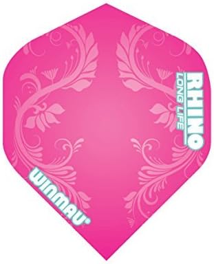 Winmau Rhino Long Life Standard Extra Thick Dart Flights (3 Sets of 3 - 9 Flights) (Fancy Pink)