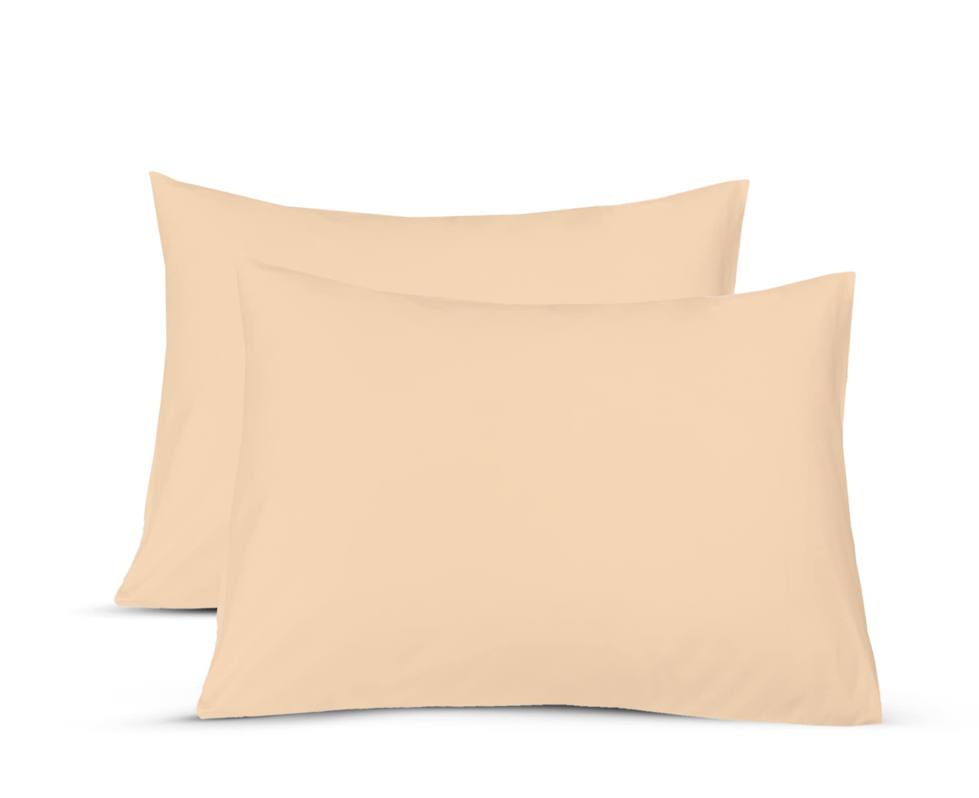 A ATH COLLECTION 100% Egyptian Cotton Pair OF Pillowcases 200 Thread Count Soft Pillow Cases 2 Pack (Mocha)