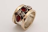 Special Design Turkish Handcrafted Jewelry Oval Cut Ruby Topaz 925 Sterling Silver Band Ring Size Options