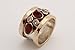 Special Design Turkish Handcrafted Jewelry Oval Cut Ruby Topaz 925 Sterling Silver Band Ring Size Options