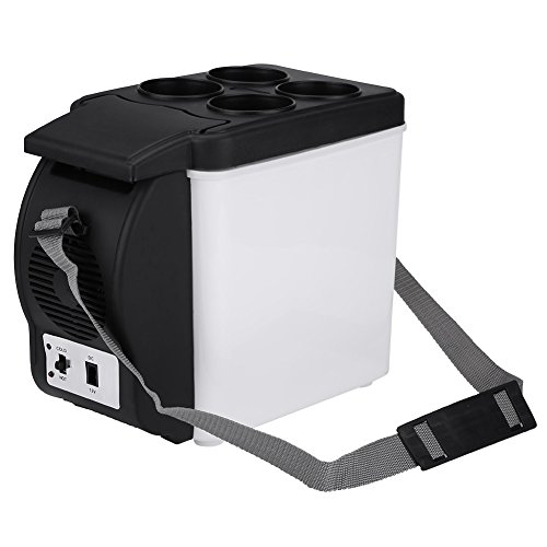 Click Here to See More Images 6L Capacity 12V Portable Mini Car Fridge Electric Cooler and Warmer for Home,Office,Truck Camping,Car or Boat