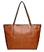 Obosoyo Women's Handbag Genuine Leather Tote Shoulder Bags Soft Hot Brown