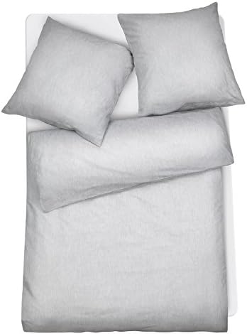 Maco Brocade Damask High Thread Count Duvet Cover and Pillow Case Set – 100% Ultra Soft combed Cotton – Oeko-Tex Certified - Made in Germany - Melange Design - Full/Queen Size