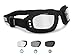 Bertoni Motorcycle Goggles Riding Padded Glasses Photochromic Antifog - Adjustable Strap - Ventilated Italy F112A Motorbike Goggles