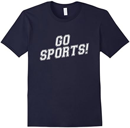 Men's Go Sports! - Funny T-Shirt Large Navy
