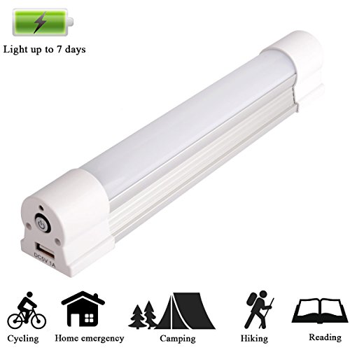 Portable Battery Lampï¼Œ LED Camping Light Lantern/ Handy Light/Cabinet Light / Magnetic Light Stick, Rechargeable LED Work Light with 6000mAh Rechargeable Power for Fishing ,Hiking