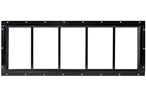 OUTDOOR HARDWARE SUPPLY Shed Windows 10x29- Fixed Design with Tempered Glass (Brown)