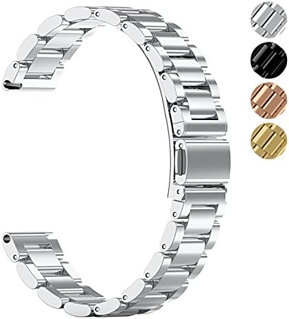For Samsung Gear S3 Frontier / S3 Classic / Moto 360 2nd Gen 46mm / Huawei /LG Withings Men's Women's Smart Watch Band 22mm Milanese Replacement Universal WatchBand (22MM, Silver)