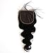 ZigZag Hair 5x5 Lace Closure With Baby Hair Body Wave Medium Brown Human Hair Brazilian Virgin Hair Closure Free Part Bleached Knots Natural Color (16'', Body Wave)