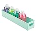 mDesign Plastic Storage Organizer Bin for Kitchen Cabinet, Pantry, Refrigerator, Countertop - BPA Free & Food Safe - Kids/Toddlers Bottles, Sippy Cups, Food Pouches, Baby Food Jars - Mint Green