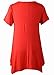 LARACE Short Sleeve Shirts for Womens Plus Size Tops Casual Summer Clothes Asymmetrical Tunic Blouses(Red 3X)