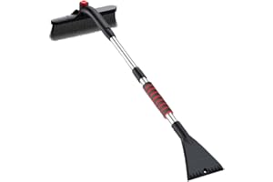Snow Brush for Car SUV Truck and Ice Scraper of Windshield Remover Extendable Scrapers Vehicle Accessories with Large Brush H