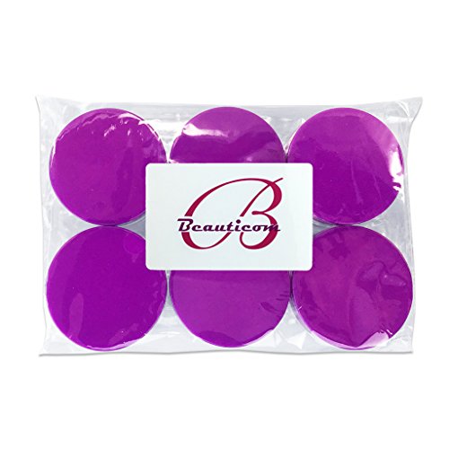 Beauticom 6 Pieces 20G/20ML Round Clear Jars with PURPLE Lids for Lotion, Creams, Toners, Lip Balms, Cosmetic Makeup Samples - BPA Free