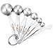 Measuring Spoons, Wuudi 304 Stainless Steel Measuring Spoons with Egg Whisk and Measuring Ruler (as gift) for Measuring Liquid and Dry Ingredients (6 Pack)