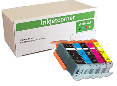 Inkjetcorner 5 Pack Compatible Ink Cartridges Replacement for 270 271 XL MG5721 MG5722 MG6821 MG6822 TS5020 TS6020