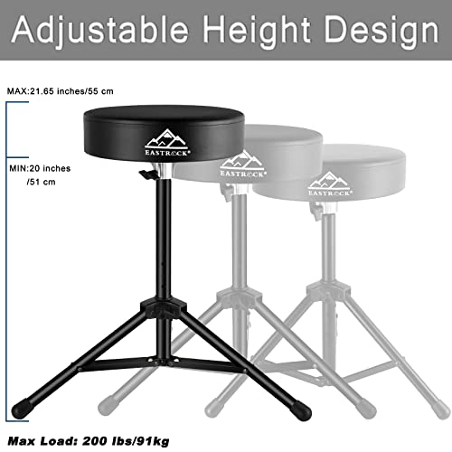 EASTROCK Drum Throne Universal Adjustable Height Drum Stools, Padded