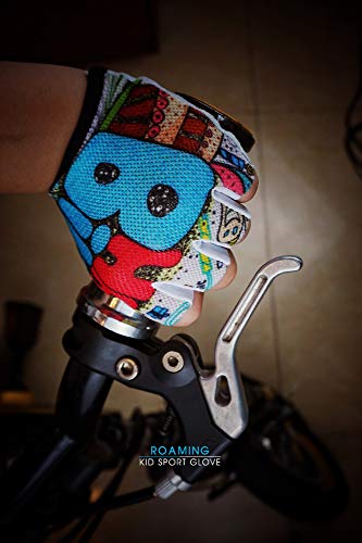 Roaming Kids Gloves for Age3-10, Great for Boys Girls Outdoor Sports, Cycling, Riding, Climbing, Scooter etc. (3-4Years, HappyBirthday-Long Finger)