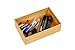 Bamboo Drawer Organizer Utensil Holder for Kitchen, Small Wood Silverware Storage Organizer, Stackable Box Tray for Cutlery, Flatware, Bathroom Caddy for Makeup, Perfume, Jewelry, 6x3x2.5 Inch