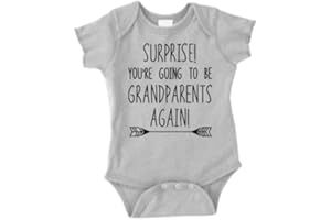 EVERYDAY HERO CLOTHING CO. Pregnancy Announcement for Grandparents Size 0-3 Months: Your Going to Be Grandparents Again Baby Announcement for Family Romper Gray. Baby Boy Girl - Baby Announcement Onesie Baby Announcement Gifts