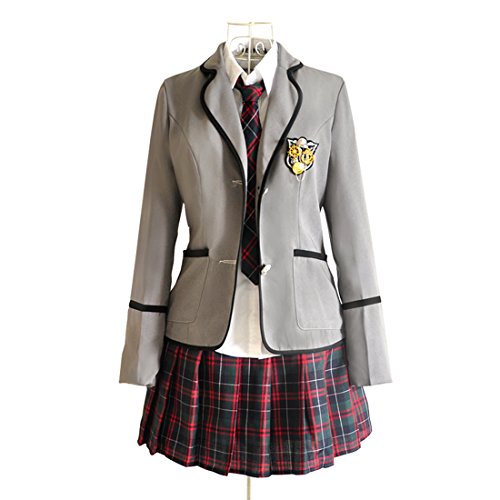 URSFUR Womens British Style Japan School Uniform Sets Cosplay Costume Anime Girl