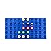 (1 Pack) ALWSCI Vial Rack, Lab HPLC Vial Holder, 12 mm Vial Tray Holder 50 Well Stackable, Blue Tube Rack for 2 ml Autosampler Vial