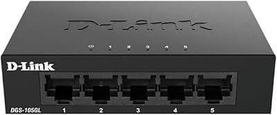 D-Link DGS-105GL 5-Port Gigabit Desktop Network Switch Fanless Metal Housing