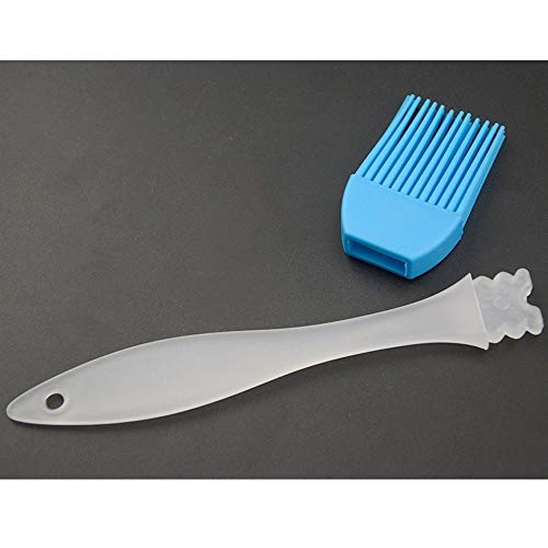  TOVOT 5 PCS Silicone Basting Pastry Brushes Heat Resistant BBQ Brush for Cakes, Baking Barbecue and Cooking,Dishwasher Safe,Food Grade, Bristle Free (White/Blue/Green/Orange/Rose red)  - Thumbnail 4