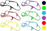 Shinkoda Kids Glasses Strap and Ear Grip Kit, Safety Eyeglasses Holder Lanyard Cord Adjustable Eyewear Retainer for Little Boys Girls Baby(3-8 Years), Value Pack of 6 Bright Color