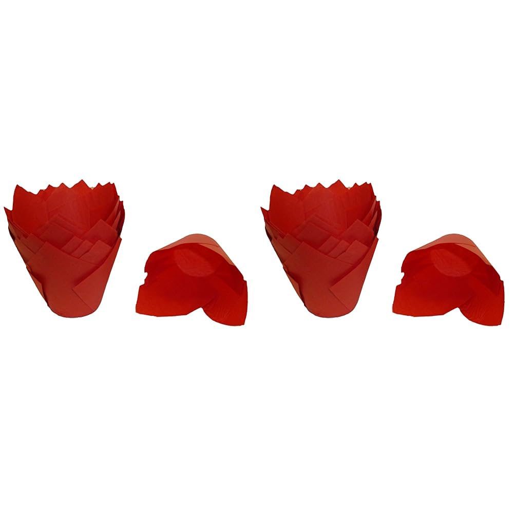 Scrumptious Sprinkles 5704 Tulip Muffin Cases, Red x 50, 21x11x11 cm (Pack of 2)