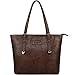 ZMSnow Vegan Leather Tote Designer Handbags for Women Girls (Coffee)