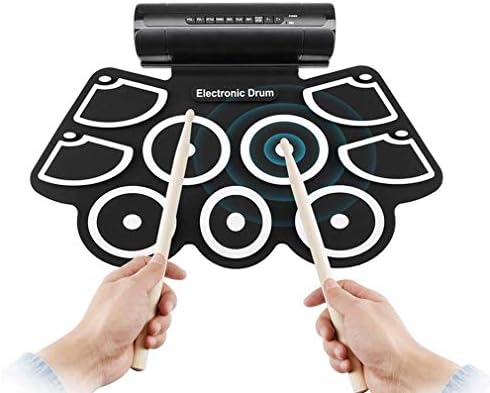 DUQI22 Roll Up Drum,Electronic Drum Set, 9 Pads Electric Drum Set with Headphone Jack, Built in Speaker and Battery, Drum Stick,Creative Birthday Gift Ideas