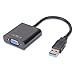 USB3.0 to VGA Adapter - Super Speed USB3.0 VGA Convenient USB3.0 Adapter Stability Multi-Display Video Converter for PC Laptop Windows 10 8.1 8 7 XP Black, Libangtai