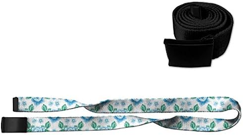 Vintage Blue Roses And Forget Me Not Flowers Botanical Hand Drawn Pattern Men Casual Printing Belt