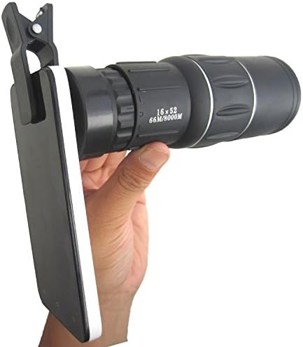 XIN Support High-Definition High Light Night Light Outdoor Travel 16X52 Available Mobile Phone Stand Monocular Telescope