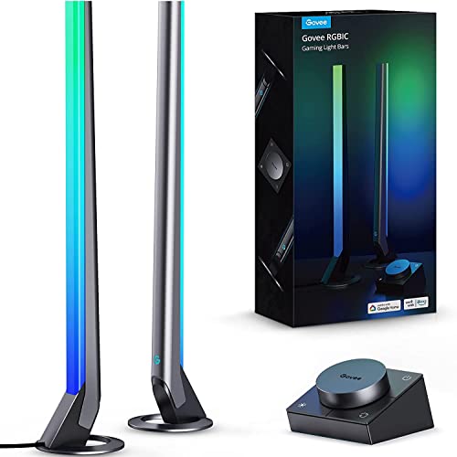 Govee RGBIC 42 cm Gaming Lightbar for PC with Desktop Controller, Sync Music for TV and Monitor, 60+ Scene Modes, Compatible with Alexa and Google Assistant, APP Control