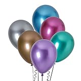 Frosttoad 12 Inch Pearlescent Metallic Latex Color Balloon，（50 Pcs) Birthday, Party, Banquet, Celebration, Holiday Balloon