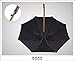 Balios UK Designed Prestige Walking Stick Umbrella Bamboo Handle Double Canopy (Jet Black)
