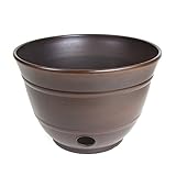 Liberty Garden Products 1924 High Density Resin Antique Bronze Garden Hose Pot