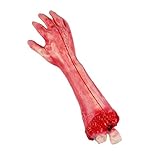 WELLIN Bloody Horror Scary Halloween Prop Fake Severed Arm Hand Haunted