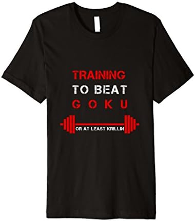 Mens Fitness T-shirt: Training to Beat Goku XL Black