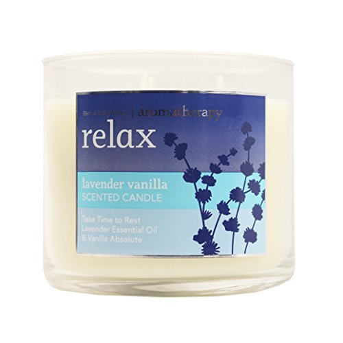 Bath and Body Works 3-wick Limited Edition Candle AROMATHERAPY COLLECTION (Relax - Lavender Vanilla)