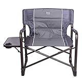 Timber Ridge XXL Large Directors Chair Heavy Duty Folding Camping Chair for Full Padded with Side Table, Supports 600lbs