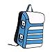 3D 2D Cartoon Backpack Students School Campus Bags Kids' Backpacks (White Blue)