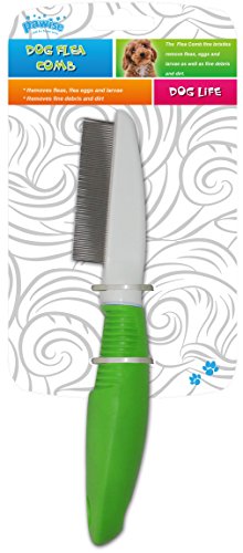 Pawise Dog Comb. Great for all breeds and coat types. Ergonomic handle and grooved grip.
